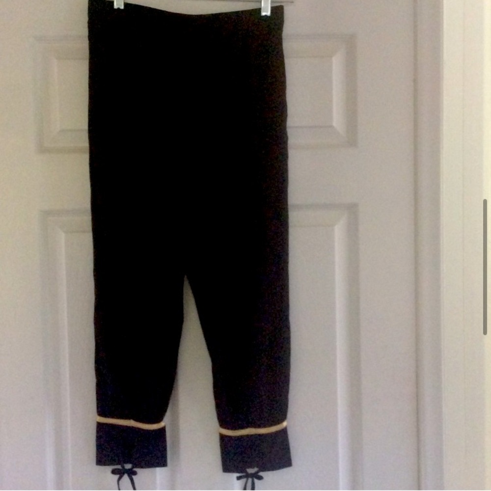 Luli Fama Warrior Spirit black stretch gold band yoga pants